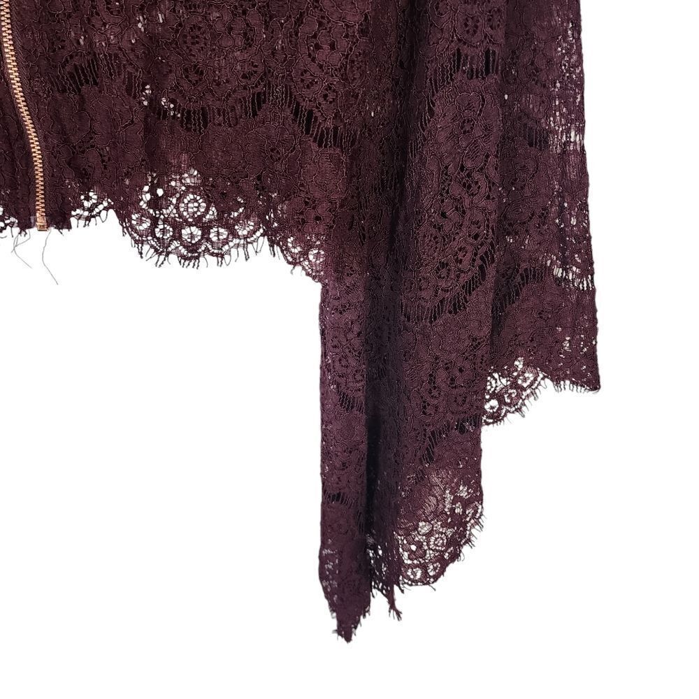 Gilbert Do+be Plum Bell Plum Sheer Sleeve Lace Top - Picture 9 of 9